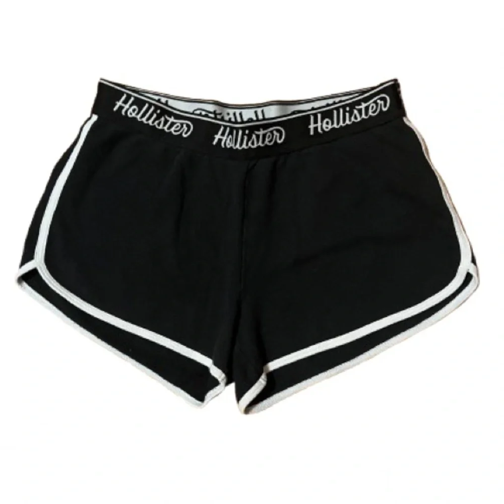 Hollister Women's Black Athletic Shorts with White Piping Size XS - Picture 1 of 6
